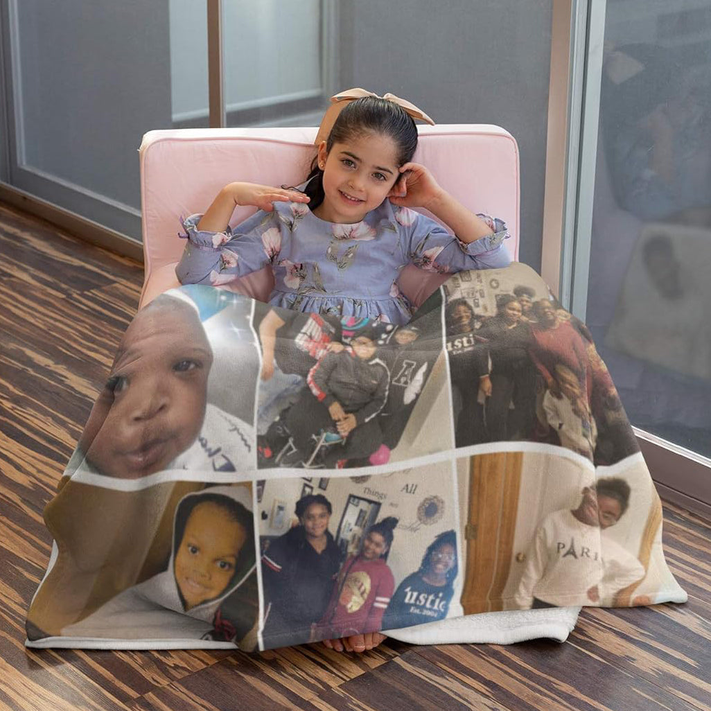 Personalized Photos Puzzle Blankets Custom Multi Couple Photos Blanket