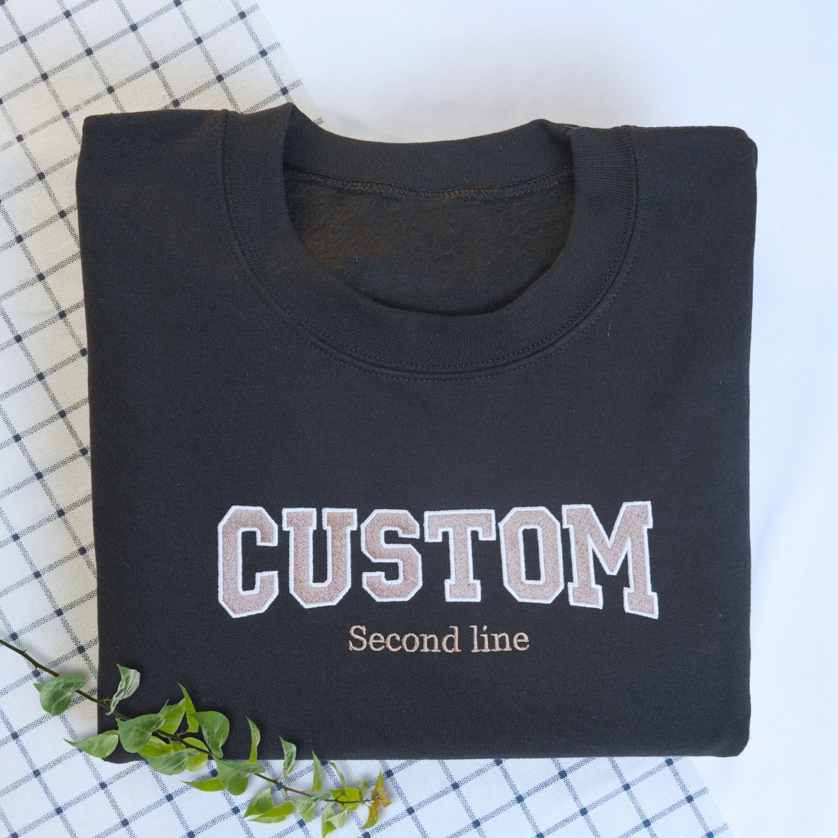 Custom Embroidered Sweatshirt Personalized Add Your Text Sweatshirt Gift for Friends & Family