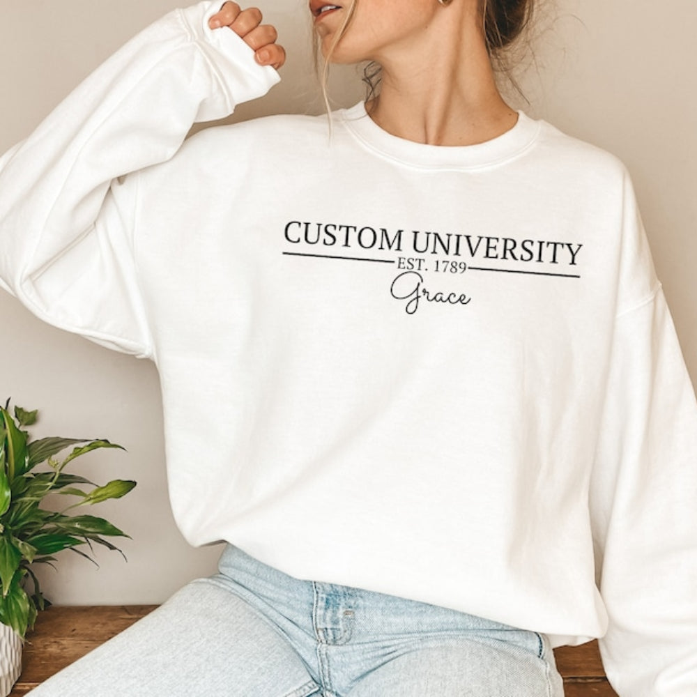 Custom University Sweatshirt Personalized College Program Sweatshirt Gift for Students