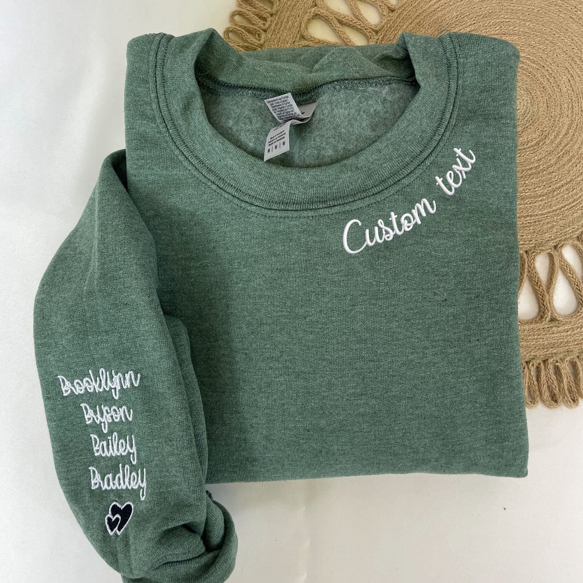 Custom Couple Sweatshirt Embroidered Neckline Future Mrs. Sweatshirt Gift for Engagement & Bride To Be