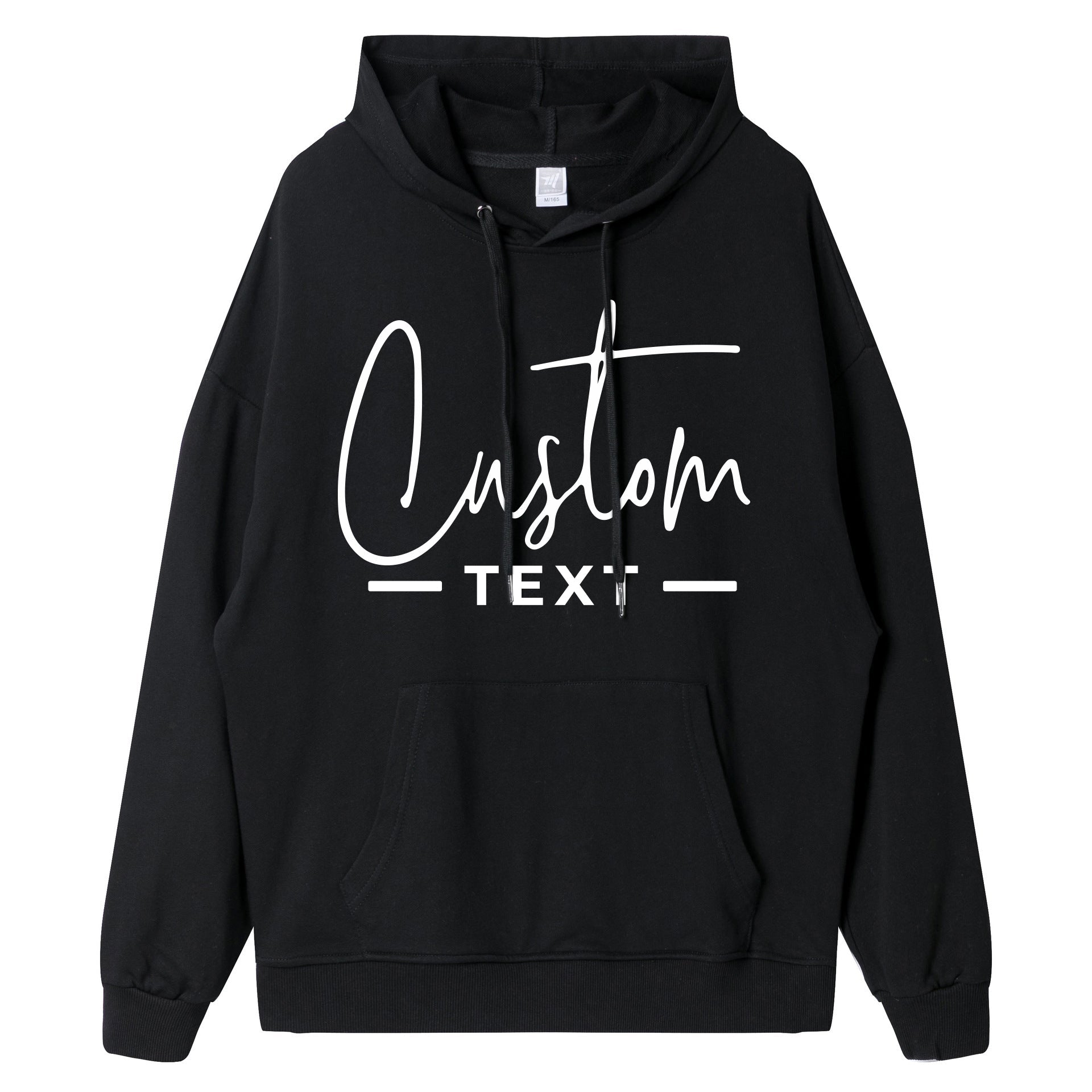 Customized Text Printed Pocket Hoodie