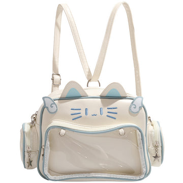 Lovely Cat Itabag Crossbody Bag Satchel Messenger Backpack Pins Display