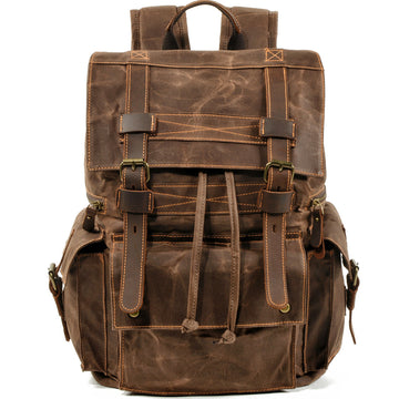 Waxed Canvas Waterproof Backpack