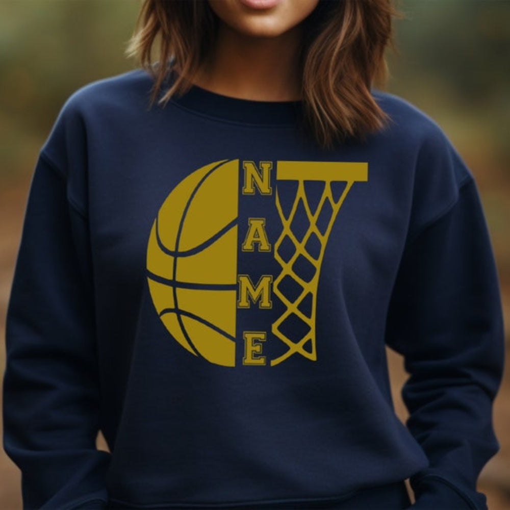 Personalized Basketball Mama with Name Game Day Sweatshirt