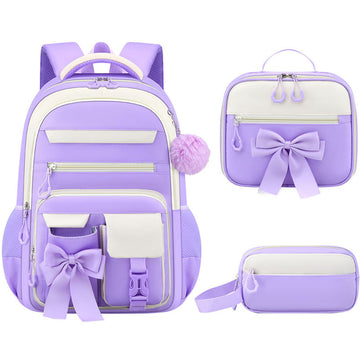 3PCS Girls Backpack Set for School with Lunch Bag Pencil Case
